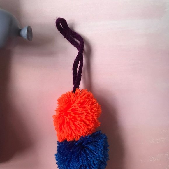 Tassel Pom Pom PomPom Mexico Street Style Multi Colored Orange Blue Pink Purple - Picture 3 of 5